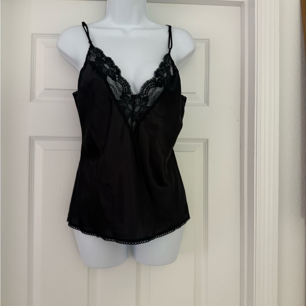 Black Lace Trim Camisole